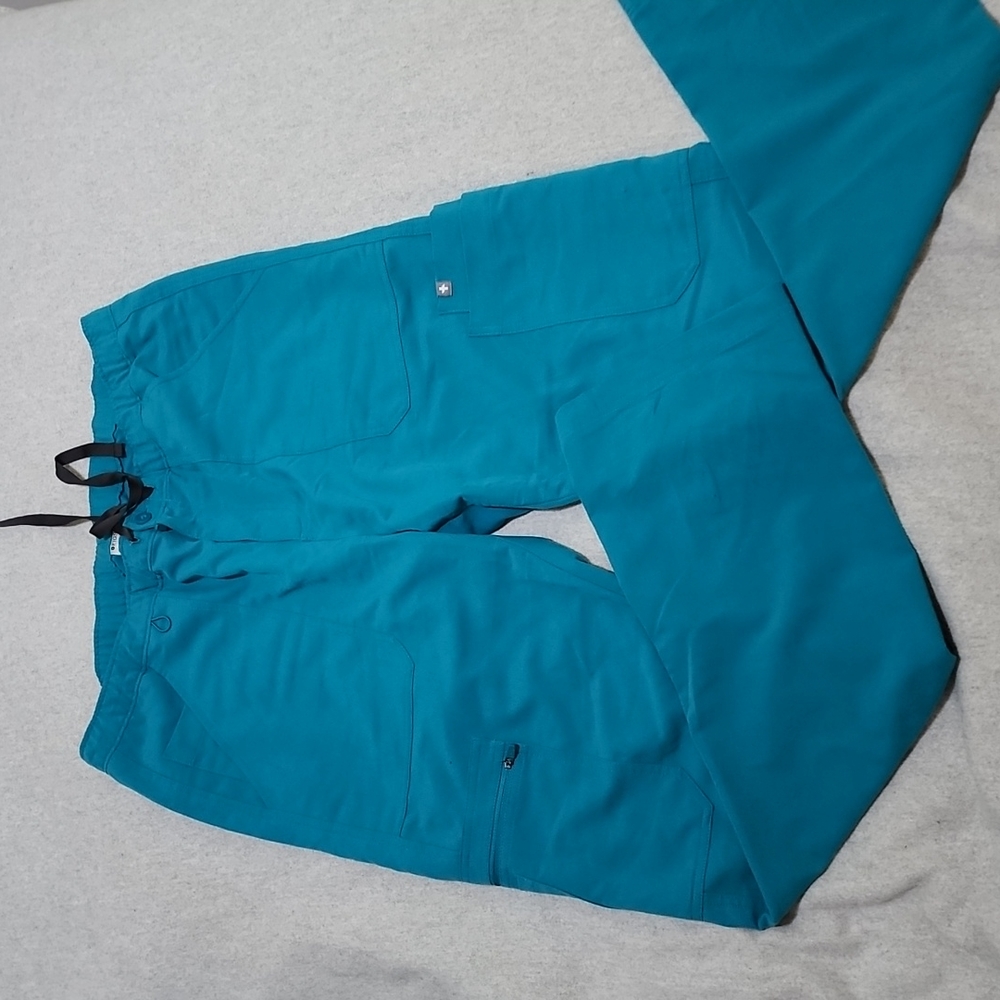 FIGS Men's Teal Cairo Cargo Scrub Pant Large